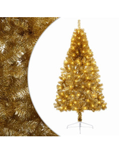 Albero di Natale Artificiale con Rami Pieghevoli 180 cm 300 LED 2