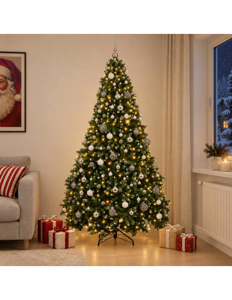 Albero di Natale Artificiale con Palline 270 cm 600 LED
