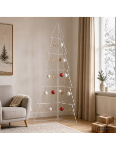 Albero di Natale in metallo KUOPIO 180 cm Acciaio Bianco