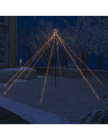 Luci Albero Natale Interni Esterni 576 LED Bianco Caldo 3,6 m