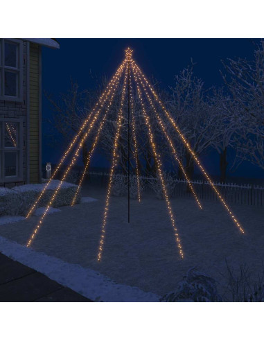 Luci Albero Natale Interni Esterni 800 LED Bianco Caldo 5 m