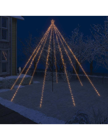 Luci Albero Natale Interni Esterni 800 LED Bianco Caldo 5 m