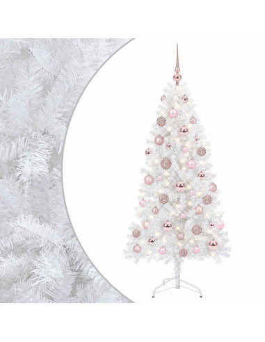 Albero di Natale Artificiale con Rami Pieghevoli 120 cm 150 LED