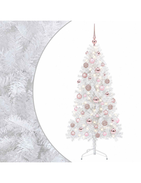 Albero di Natale Artificiale con Rami Pieghevoli 120 cm 150 LED