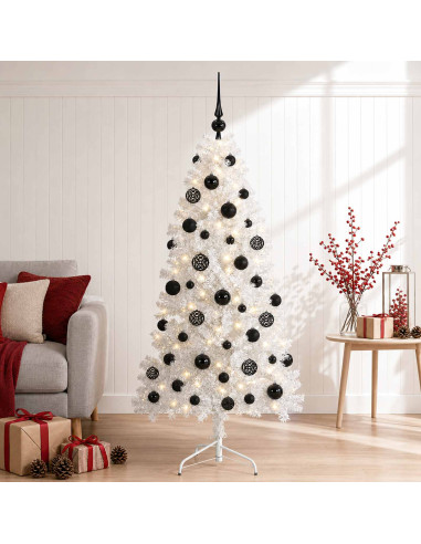 Albero di Natale Artificiale con Rami Pieghevoli 120 cm 150 LED