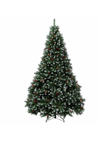 Albero di Natale artificiale verde con palline 270 cm 600 LED
