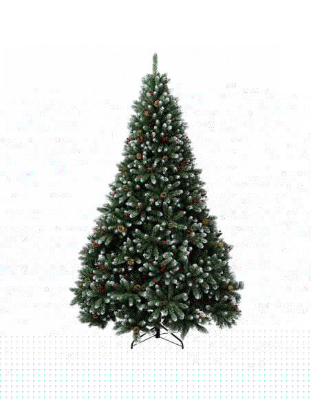 Albero di Natale artificiale verde con palline 270 cm 600 LED