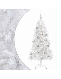 Albero di Natale Artificiale con Rami Pieghevoli 120 cm 150 LED 2