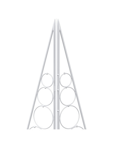 Albero di Natale in metallo KUOPIO 140 cm Acciaio Bianco