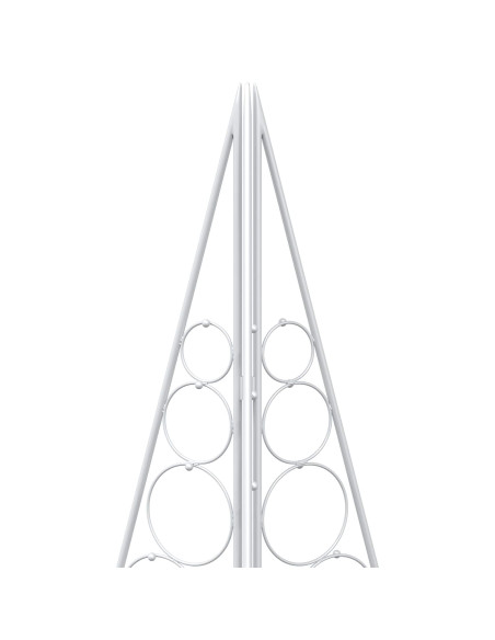 Albero di Natale in metallo KUOPIO 140 cm Acciaio Bianco