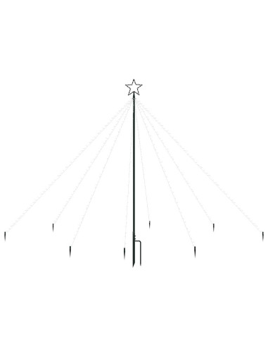 Albero di Natale Cascata Luci LED Interni Esterni 400 LED 2,5 m