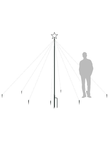 Albero di Natale Cascata Luci LED Interni Esterni 400 LED 2,5 m