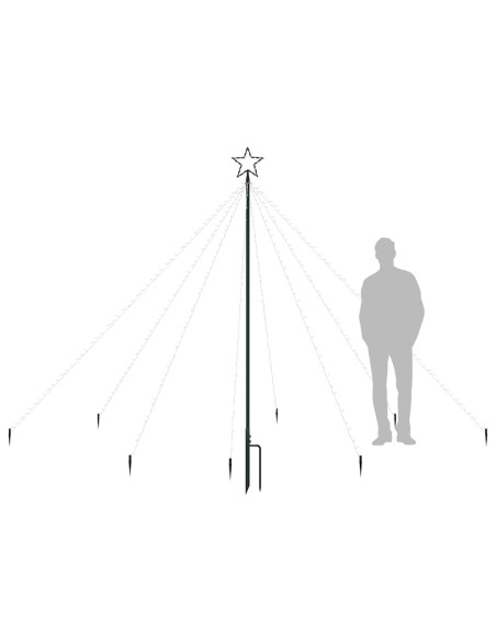 Albero di Natale Cascata Luci LED Interni Esterni 400 LED 2,5 m