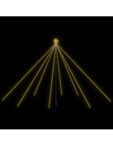 Luci Albero Natale Interni Esterni 800 LED Bianco Caldo 5 m