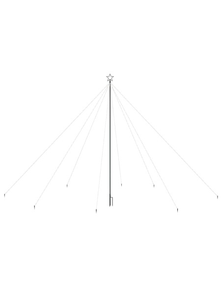 Luci per Albero di Natale Interni Esterni 800 LED Colorate 5 m