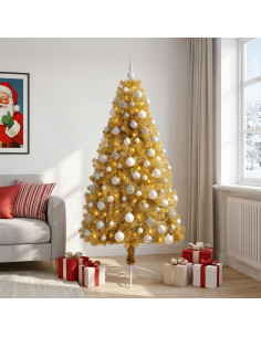 Albero di Natale artificiale con palline 180 cm 300 LED