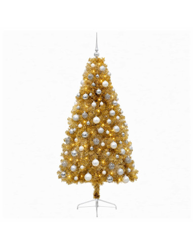 Albero di Natale artificiale con palline 180 cm 300 LED