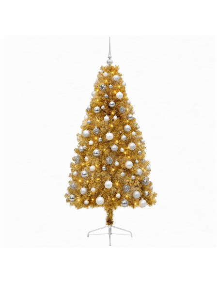 Albero di Natale artificiale con palline 180 cm 300 LED