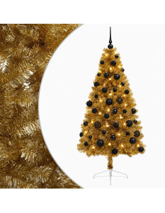 Albero di Natale artificiale con palline 150 cm 150 LED 2
