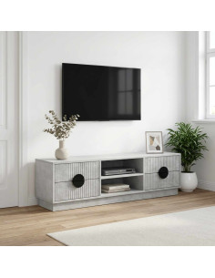Mobile TV VENRAY 137,5 x 33 x 40 cm Grigio Cemento