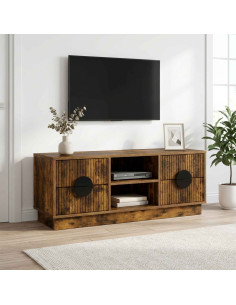 Mobile TV VENRAY 101 x 36,5 x 40 cm Rovere Fumo