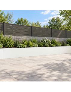 Muro di contenimento 6 pz 60 x 12 x 30 cm Acciaio Bianco