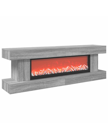 Caminetto elettrico Sonoma grigio 150 x 30 x 50 cm
