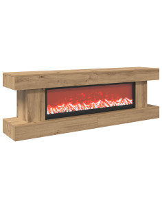 Caminetto elettrico Rovere Artigianale 150 x 30 x 50 cm