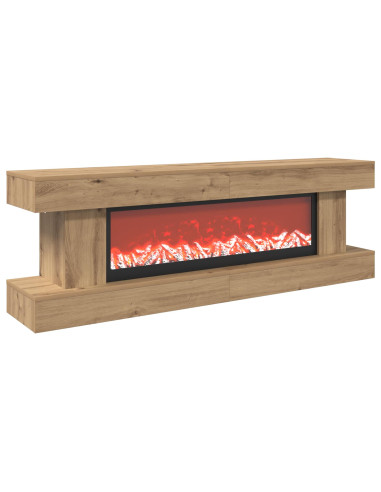 Caminetto elettrico Rovere Artigianale 150 x 30 x 50 cm
