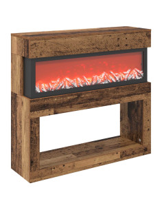 Caminetto elettrico Legno antico 102 x 30 x 94 cm 2