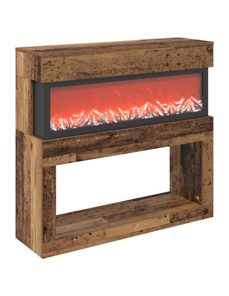 Caminetto elettrico Legno antico 102 x 30 x 94 cm