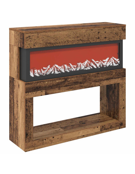 Caminetto elettrico Legno antico 102 x 30 x 94 cm