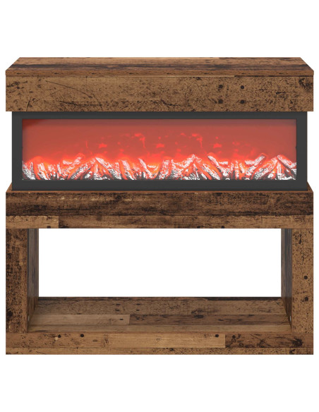Caminetto elettrico Legno antico 102 x 30 x 94 cm