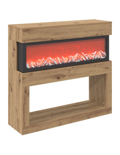 Caminetto elettrico Rovere Artigianale 102 x 30 x 94 cm 2