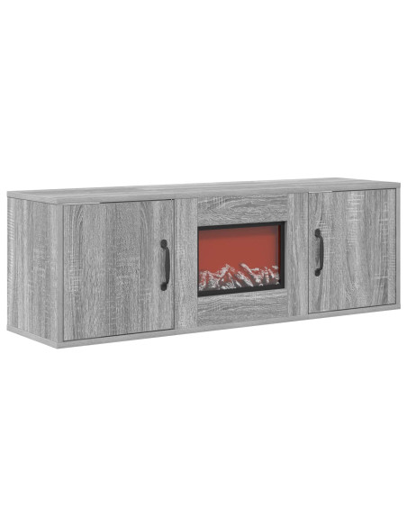 Caminetto elettrico Sonoma grigio 110 x 30 x 36,5 cm