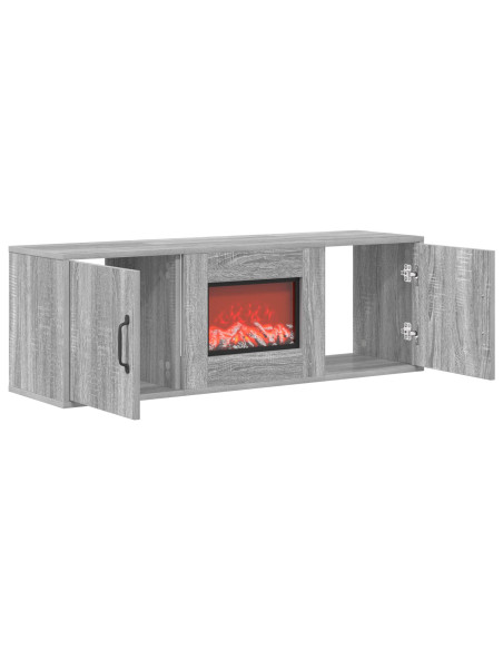 Caminetto elettrico Sonoma grigio 110 x 30 x 36,5 cm