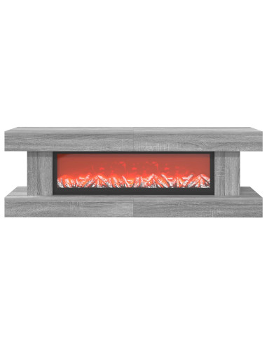 Caminetto elettrico Sonoma grigio 150 x 30 x 50 cm