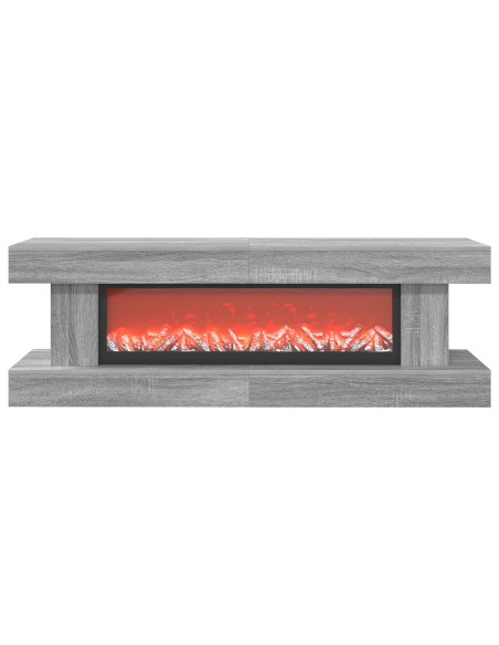Caminetto elettrico Sonoma grigio 150 x 30 x 50 cm