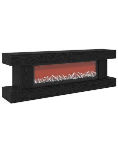 Caminetto elettrico Rovere Nero 150 x 30 x 50 cm 2