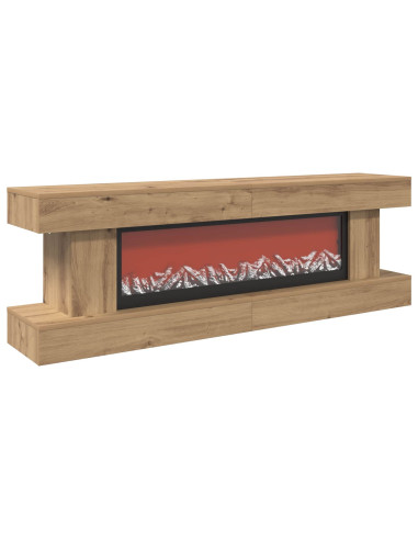 Caminetto elettrico Rovere Artigianale 150 x 30 x 50 cm