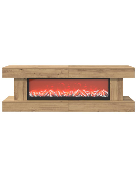 Caminetto elettrico Rovere Artigianale 150 x 30 x 50 cm