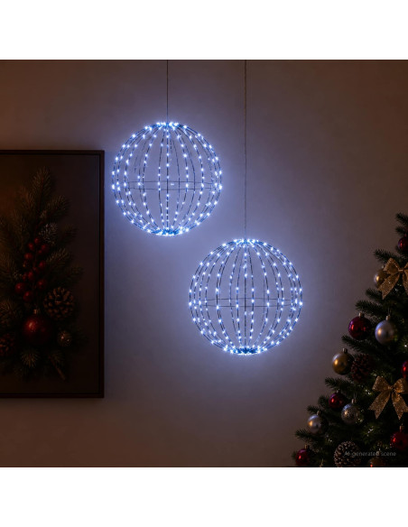 Luce a punta di Natale 2 pz 240 LED Blu Diametro 40 x 42 cm