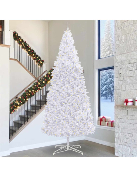 Albero di Natale artificiale Bianco 400 cm PVC e Acciaio
