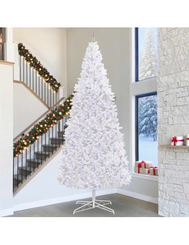 Albero di Natale artificiale Bianco 400 cm PVC e Acciaio