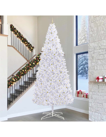 Albero di Natale artificiale Bianco 400 cm PVC e Acciaio