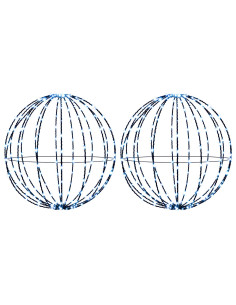 Luce a punta di Natale 2 pz 240 LED Blu Diametro 40 x 42 cm 2