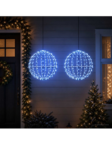 Luce a punta di Natale 2 pz 240 LED Blu Diametro 40 x 42 cm