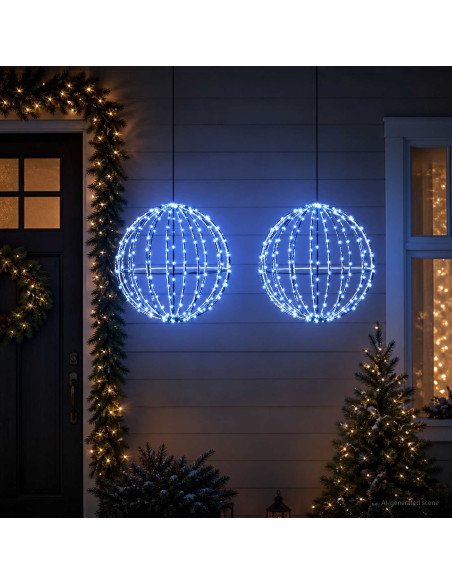 Luce a punta di Natale 2 pz 240 LED Blu Diametro 40 x 42 cm