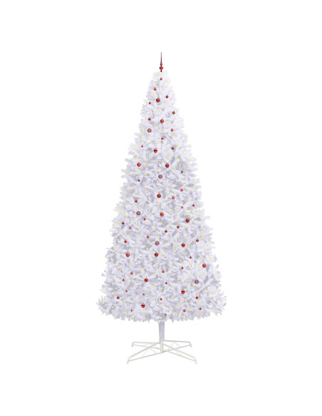 Albero di Natale artificiale Bianco 400 cm PVC e Acciaio