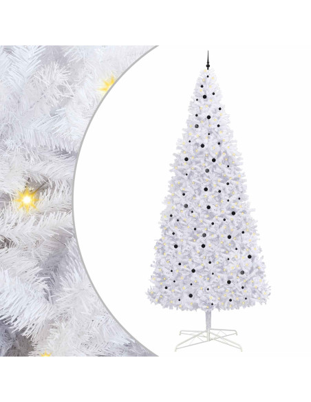 Albero di Natale artificiale Bianco 400 cm PVC e Acciaio
